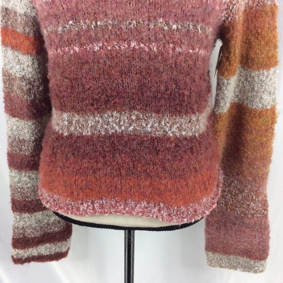 NWT Free People My Girl Sweater Women Size Medium Sunburst Combo Crop Turtleneck - Picture 8 of 12